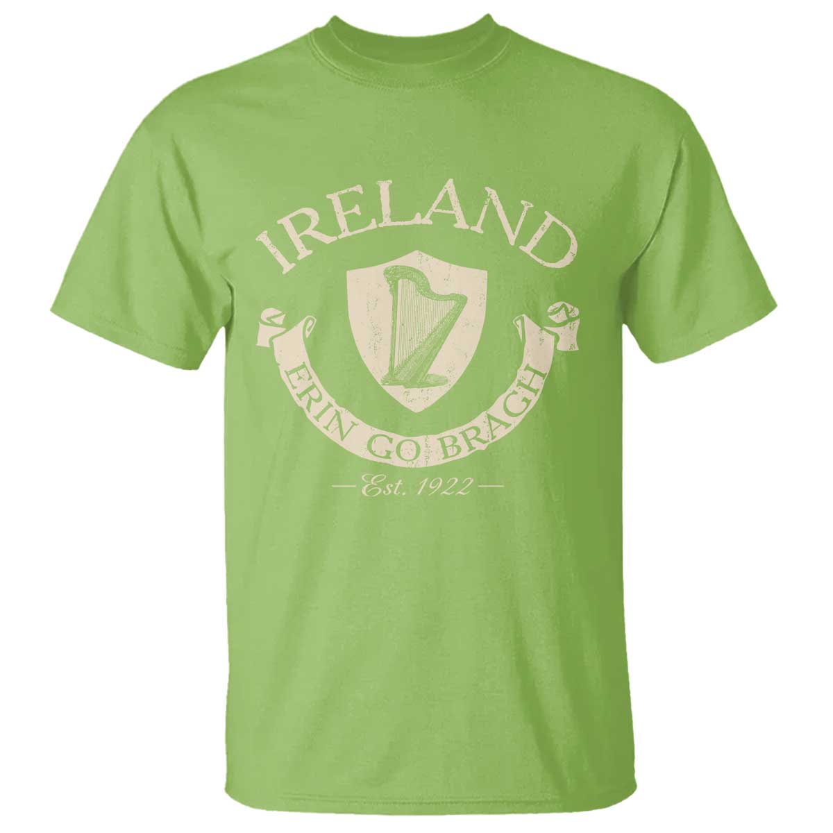 Ireland Erin Go Bragh Est 1922 T Shirt Irish Pride Vintage Harp