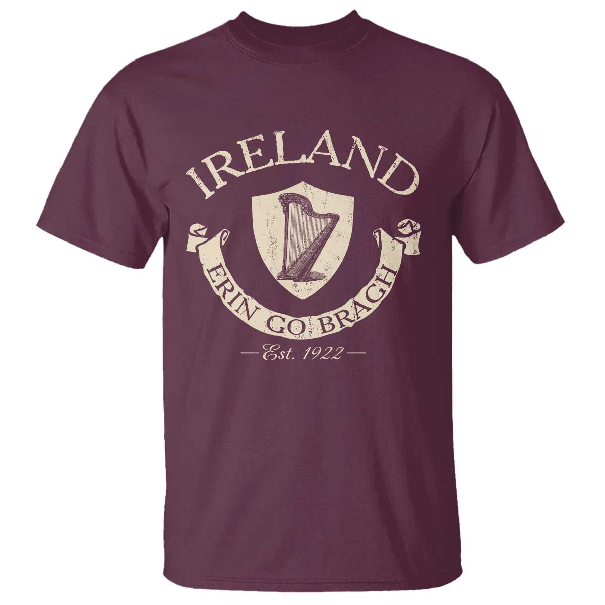 Ireland Erin Go Bragh Est 1922 T Shirt Irish Pride Vintage Harp