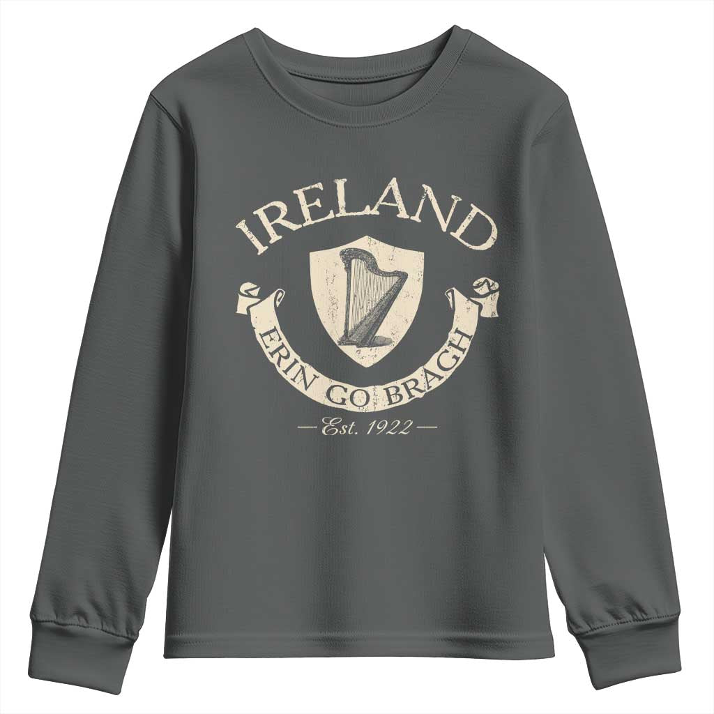 Ireland Erin Go Bragh Est 1922 Youth Sweatshirt Irish Pride Vintage Harp