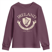 Ireland Erin Go Bragh Est 1922 Youth Sweatshirt Irish Pride Vintage Harp