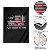 Faith Freedom 250 Years Garden Flag Christian USA 250th Anniversary