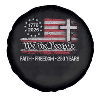 Faith Freedom 250 Years Spare Tire Cover Christian USA 250th Anniversary