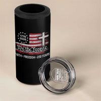 Faith Freedom 250 Years 4 in 1 Can Cooler Tumbler Christian USA 250th Anniversary