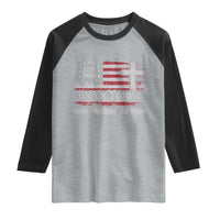 Faith Freedom 250 Years Raglan Shirt Christian USA 250th Anniversary