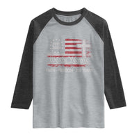 Faith Freedom 250 Years Raglan Shirt Christian USA 250th Anniversary