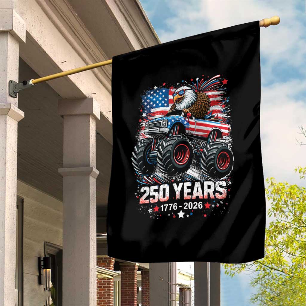 USA 250th Anniversary 250 Years 1776 2026 Monster Truck Eagle Garden Flag