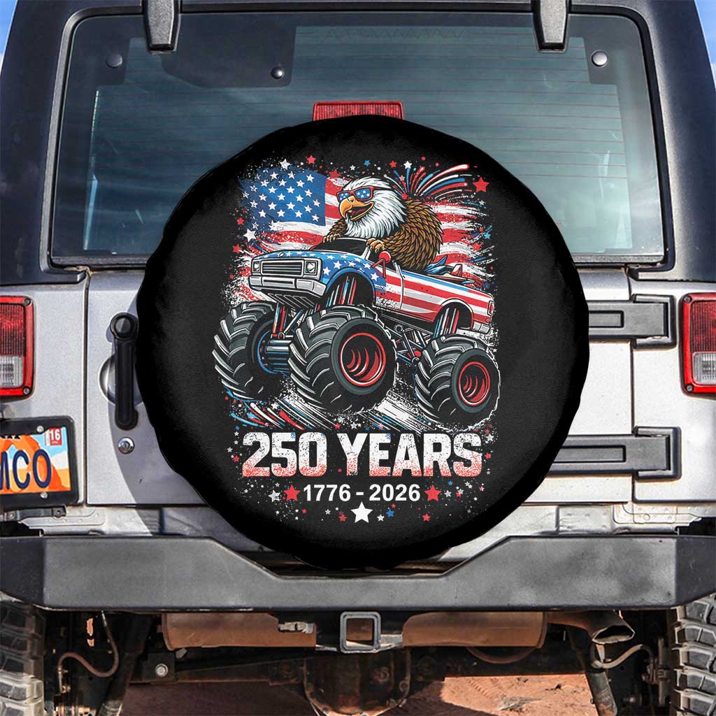 USA 250th Anniversary 250 Years 1776 2026 Monster Truck Eagle Spare Tire Cover