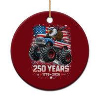 USA 250th Anniversary 250 Years 1776 2026 Monster Truck Eagle Ceramic Ornament