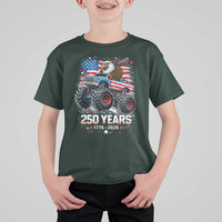 USA 250th Anniversary 250 Years 1776 2026 Monster Truck Eagle T Shirt For Kid