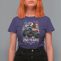 USA 250th Anniversary 250 Years 1776 2026 Monster Truck Eagle T Shirt For Women