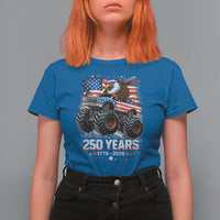 USA 250th Anniversary 250 Years 1776 2026 Monster Truck Eagle T Shirt For Women