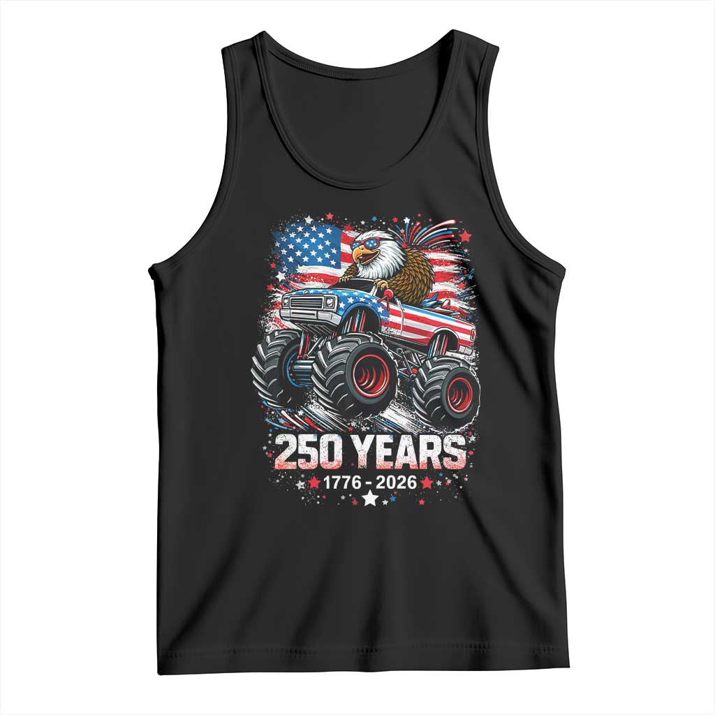 USA 250th Anniversary 250 Years 1776 2026 Monster Truck Eagle Tank Top