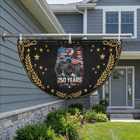 USA 250th Anniversary 250 Years 1776 2026 Monster Truck Eagle Patriotic Fan Flag