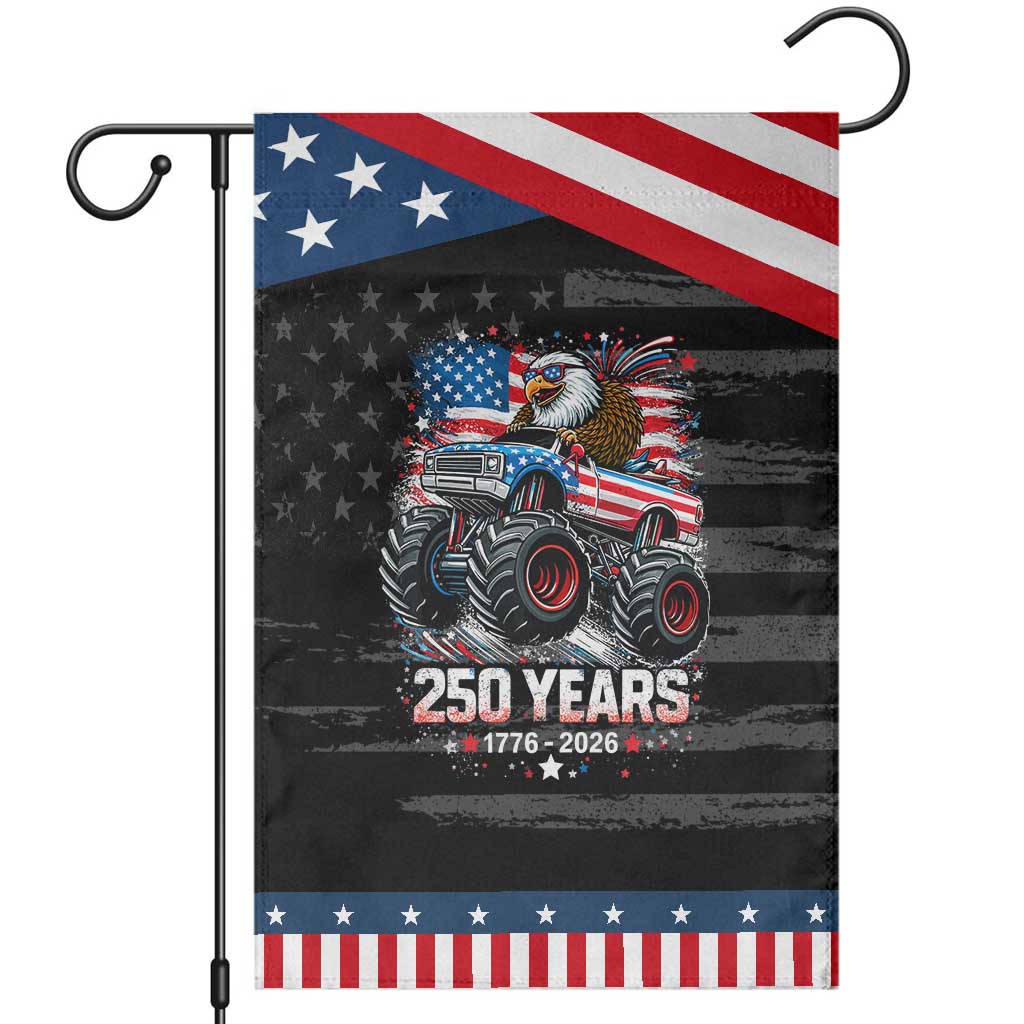 USA 250th Anniversary 250 Years 1776 2026 Monster Truck Eagle Garden Flag