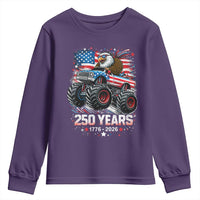 USA 250th Anniversary 250 Years 1776 2026 Monster Truck Eagle Youth Sweatshirt
