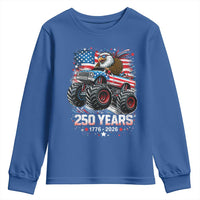 USA 250th Anniversary 250 Years 1776 2026 Monster Truck Eagle Youth Sweatshirt