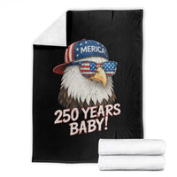 250th Anniversary USA 250 Years Baby Bald Eagle Throw Blanket
