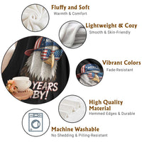 250th Anniversary USA 250 Years Baby Bald Eagle Throw Blanket