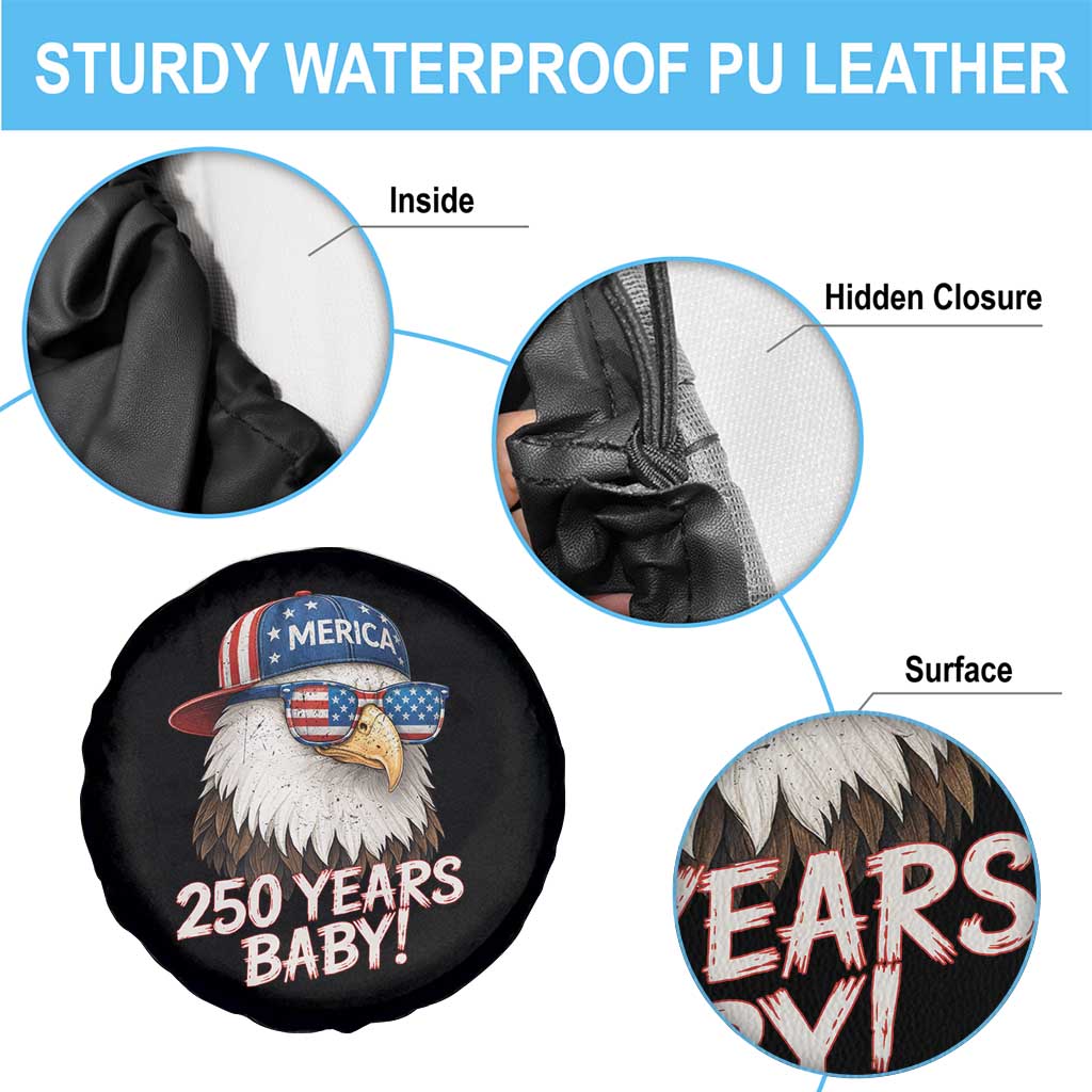 250th Anniversary USA 250 Years Baby Bald Eagle Spare Tire Cover