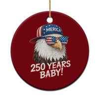 250th Anniversary USA 250 Years Baby Bald Eagle Ceramic Ornament