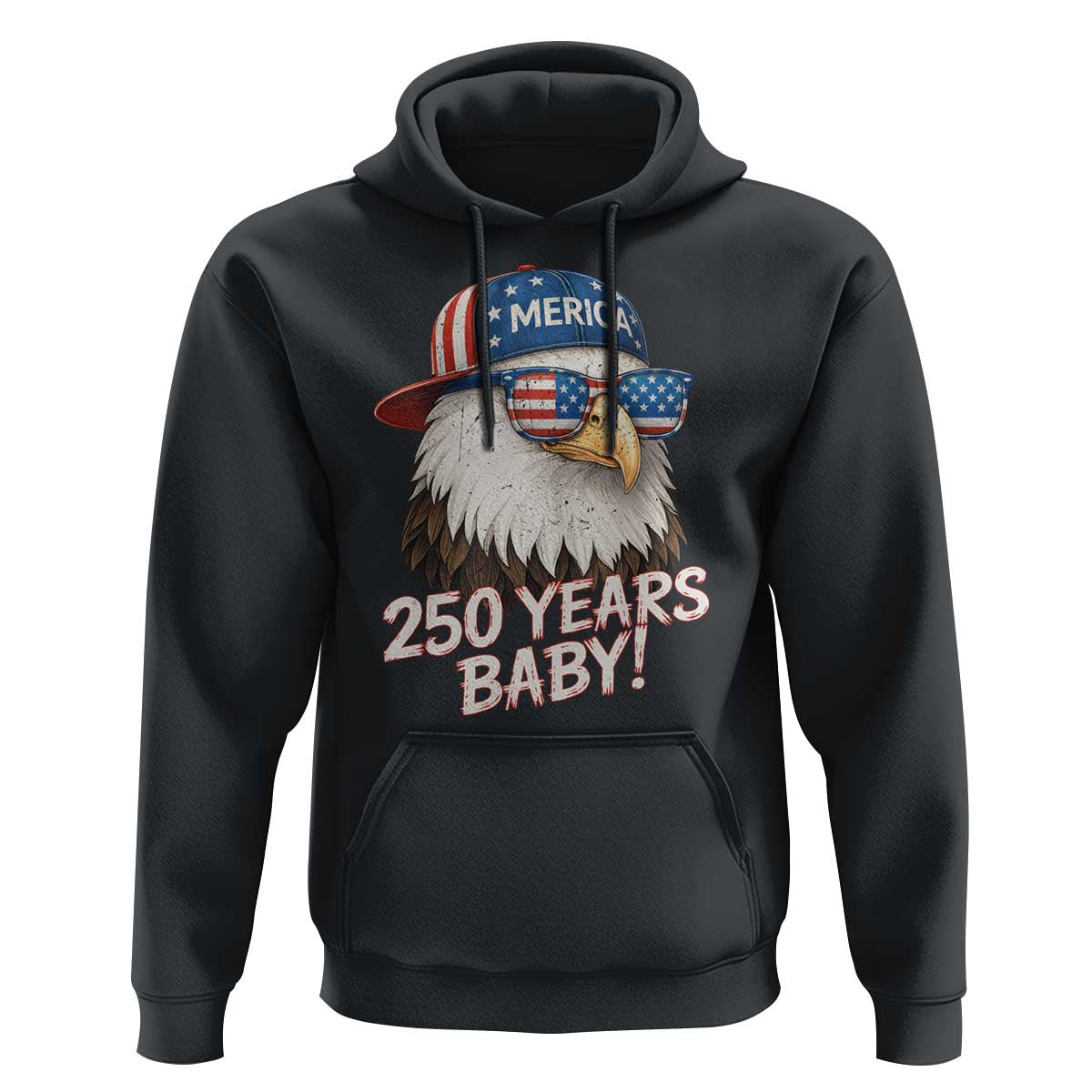 250th Anniversary USA 250 Years Baby Bald Eagle Hoodie