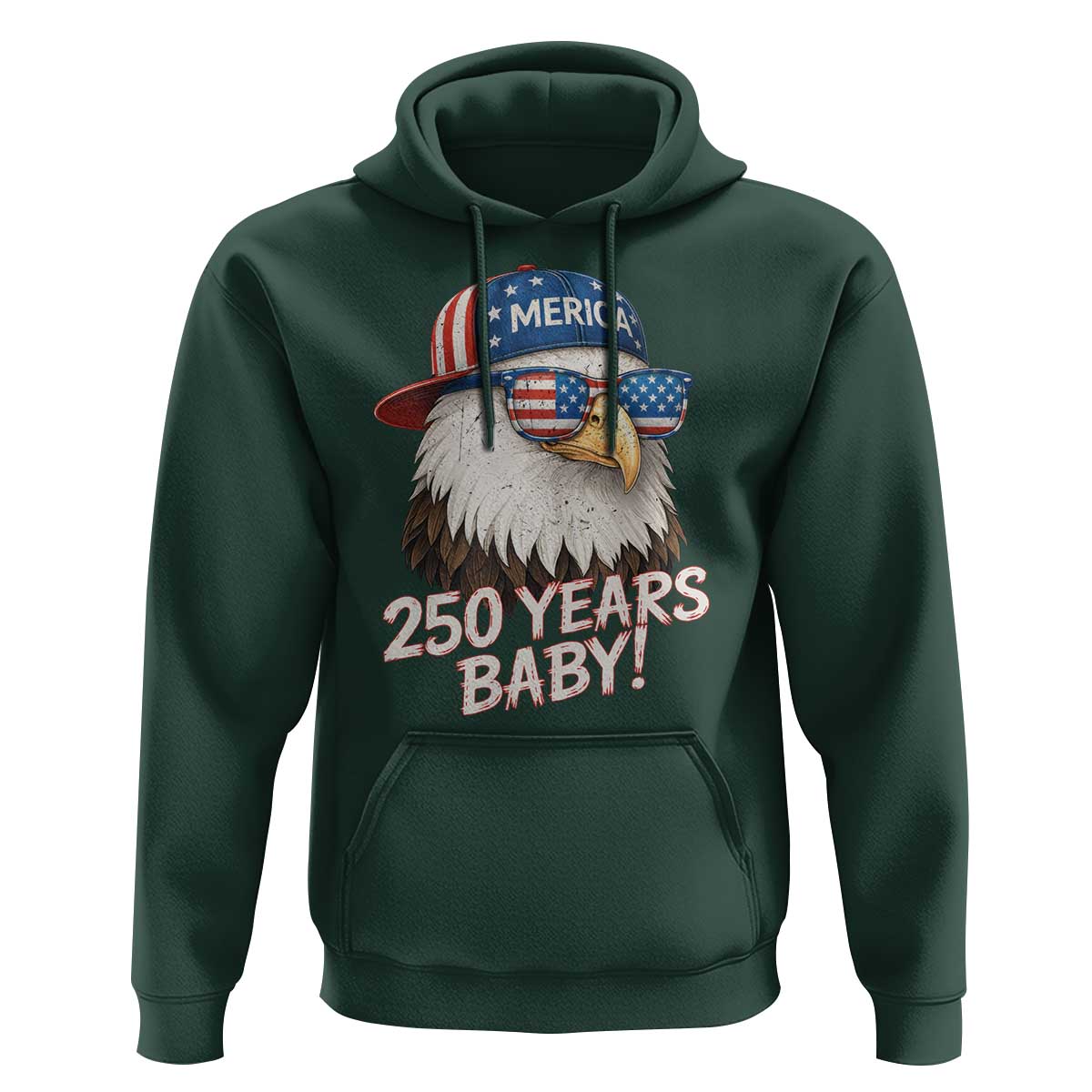 250th Anniversary USA 250 Years Baby Bald Eagle Hoodie