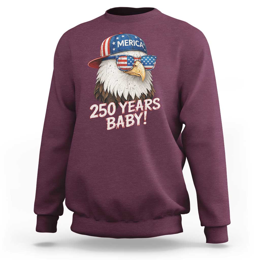 250th Anniversary USA 250 Years Baby Bald Eagle Sweatshirt