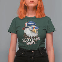 250th Anniversary USA 250 Years Baby Bald Eagle T Shirt For Women