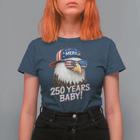 250th Anniversary USA 250 Years Baby Bald Eagle T Shirt For Women
