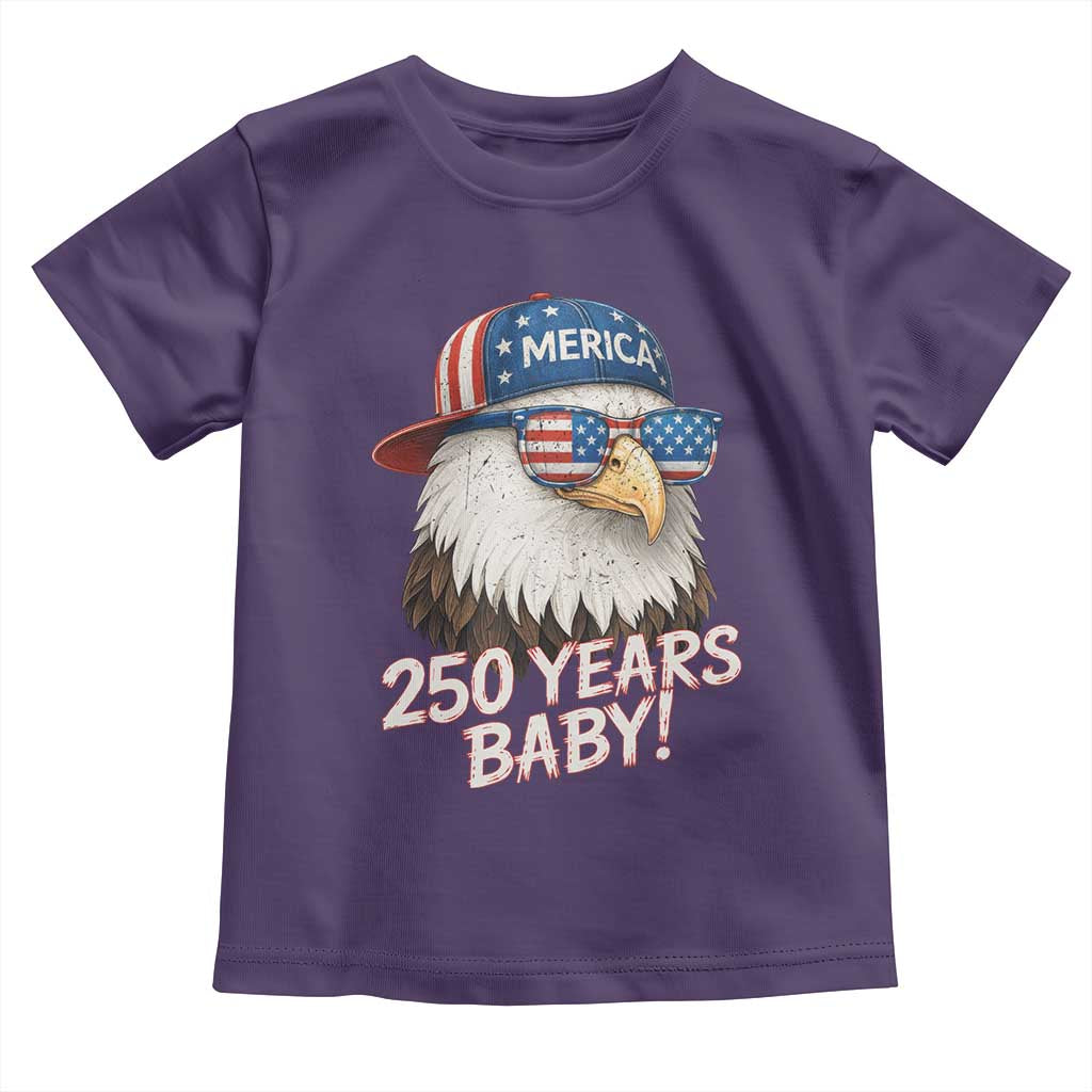 250th Anniversary USA 250 Years Baby Bald Eagle Toddler T Shirt
