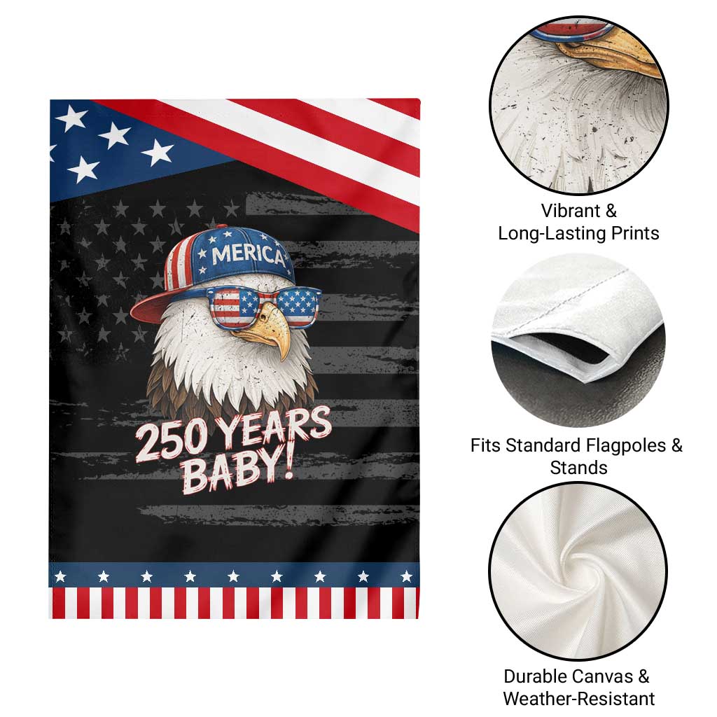 250th Anniversary USA 250 Years Baby Bald Eagle Garden Flag