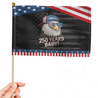 250th Anniversary USA 250 Years Baby Bald Eagle Patriotic Handheld Flag