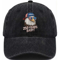 250th Anniversary USA 250 Years Baby Bald Eagle Washed Cotton Baseball Cap