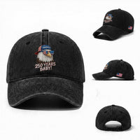 250th Anniversary USA 250 Years Baby Bald Eagle Washed Cotton Baseball Cap