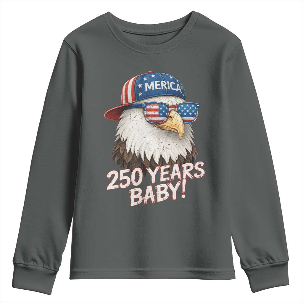 250th Anniversary USA 250 Years Baby Bald Eagle Youth Sweatshirt