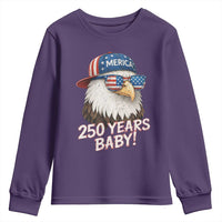 250th Anniversary USA 250 Years Baby Bald Eagle Youth Sweatshirt