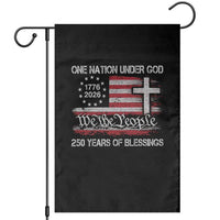 One Nation Under God 250 Years Of Blessing Garden Flag 250th Faith Anniversary USA