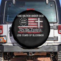 One Nation Under God 250 Years Of Blessing Spare Tire Cover 250th Faith Anniversary USA