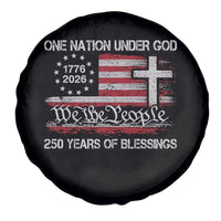 One Nation Under God 250 Years Of Blessing Spare Tire Cover 250th Faith Anniversary USA