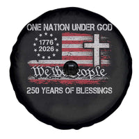 One Nation Under God 250 Years Of Blessing Spare Tire Cover 250th Faith Anniversary USA