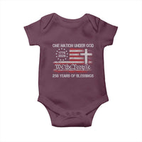 One Nation Under God 250 Years Of Blessing Baby Onesie 250th Faith Anniversary USA
