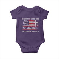 One Nation Under God 250 Years Of Blessing Baby Onesie 250th Faith Anniversary USA