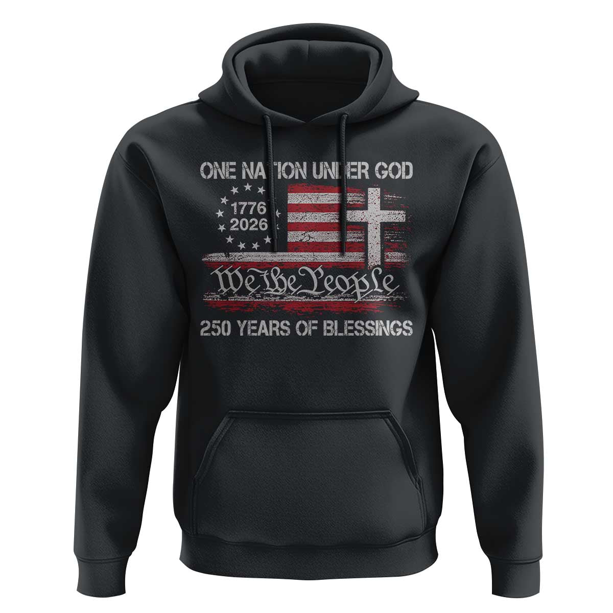One Nation Under God 250 Years Of Blessing Hoodie 250th Faith Anniversary USA