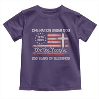 One Nation Under God 250 Years Of Blessing Toddler T Shirt 250th Faith Anniversary USA