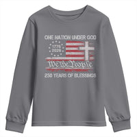 One Nation Under God 250 Years Of Blessing Youth Sweatshirt 250th Faith Anniversary USA