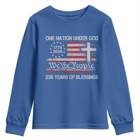 One Nation Under God 250 Years Of Blessing Youth Sweatshirt 250th Faith Anniversary USA