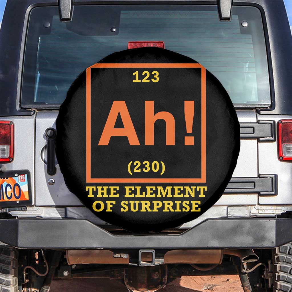 Ah The Element Of Surprise Spare Tire Cover Chemistry Science Humor Retro Periodic Table
