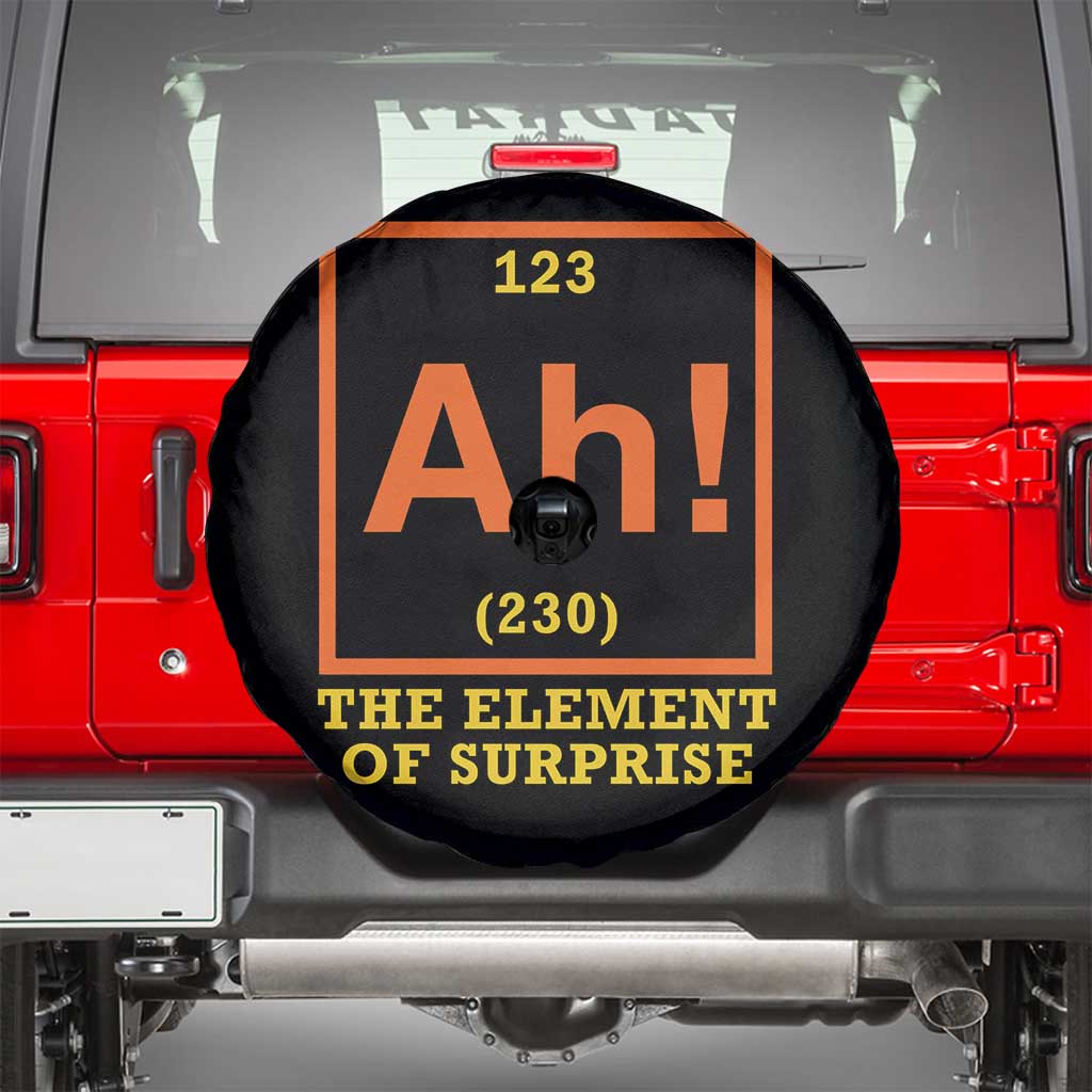 Ah The Element Of Surprise Spare Tire Cover Chemistry Science Humor Retro Periodic Table