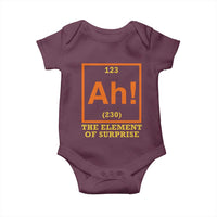 Ah The Element Of Surprise Baby Onesie Chemistry Science Humor Retro Periodic Table
