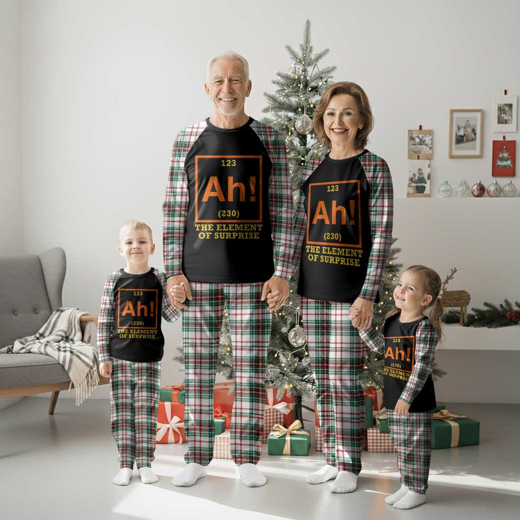 Ah The Element Of Surprise Plaid Pajama Set Chemistry Science Humor Retro Periodic Table